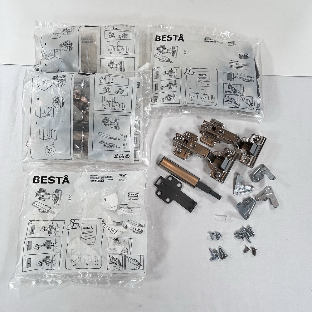 Lot Of 4, Two packs of IKEA Besta Soft Closing Push-Open Hinges, 802.612.58